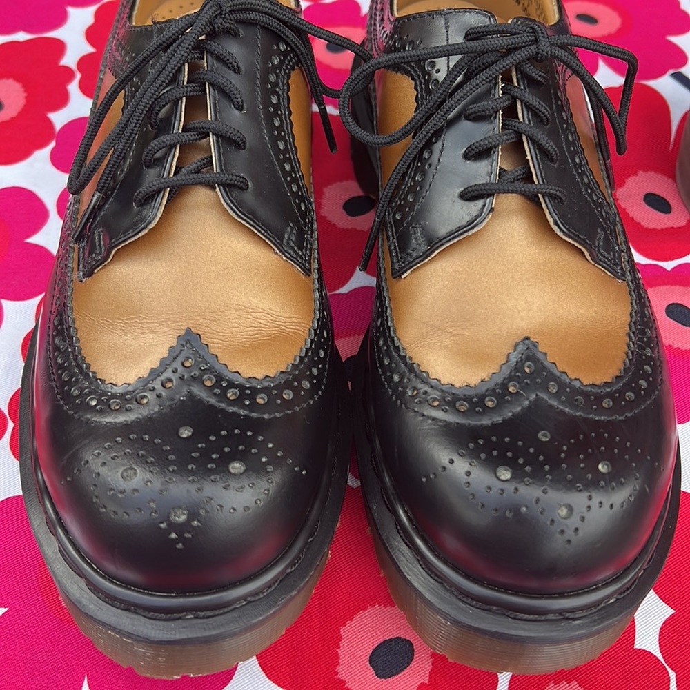 🏴 Dr. Martens MIE Vintage Platform 2-Tone Chunky Brogue Y2K Oxfords UK 7 - Picture 14 of 17
